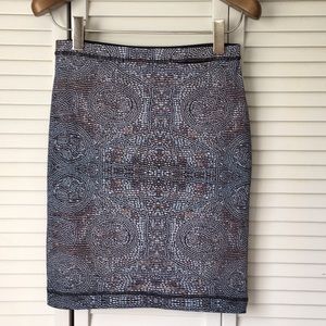 Lululemon Athletica Blue & Brown Pencil Skirt Custom Hemmed 20"